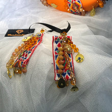 Load image into Gallery viewer, Orange Headband with Crystals and Decorations
