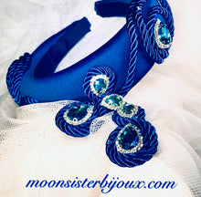Load image into Gallery viewer, Vivid Blue Headband with Crystals
