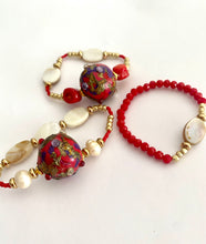 Load image into Gallery viewer, Bracciali Red Boho
