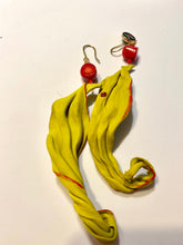 Load image into Gallery viewer, Yellow Leather Earrings
