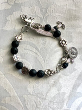Load image into Gallery viewer, Silver and Lava Bracelet
