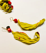 Load image into Gallery viewer, Yellow Leather Earrings
