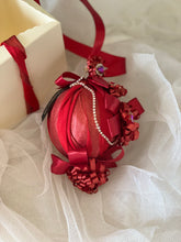 Load image into Gallery viewer, Red Jeweled Christmas Bauble

