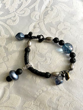 Load image into Gallery viewer, Black Bracelet with Crystals
