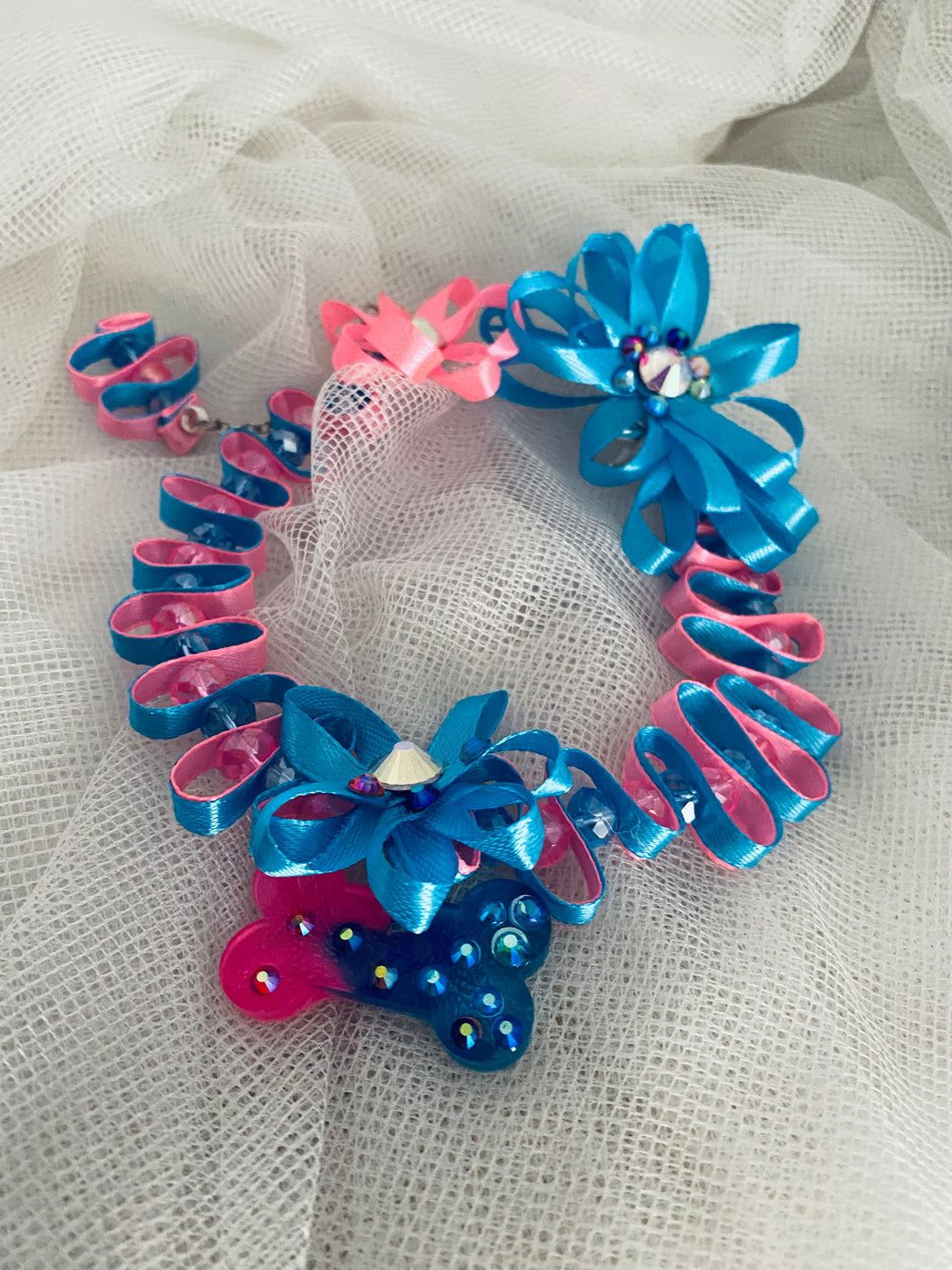 Pink & Blue Pet Necklace