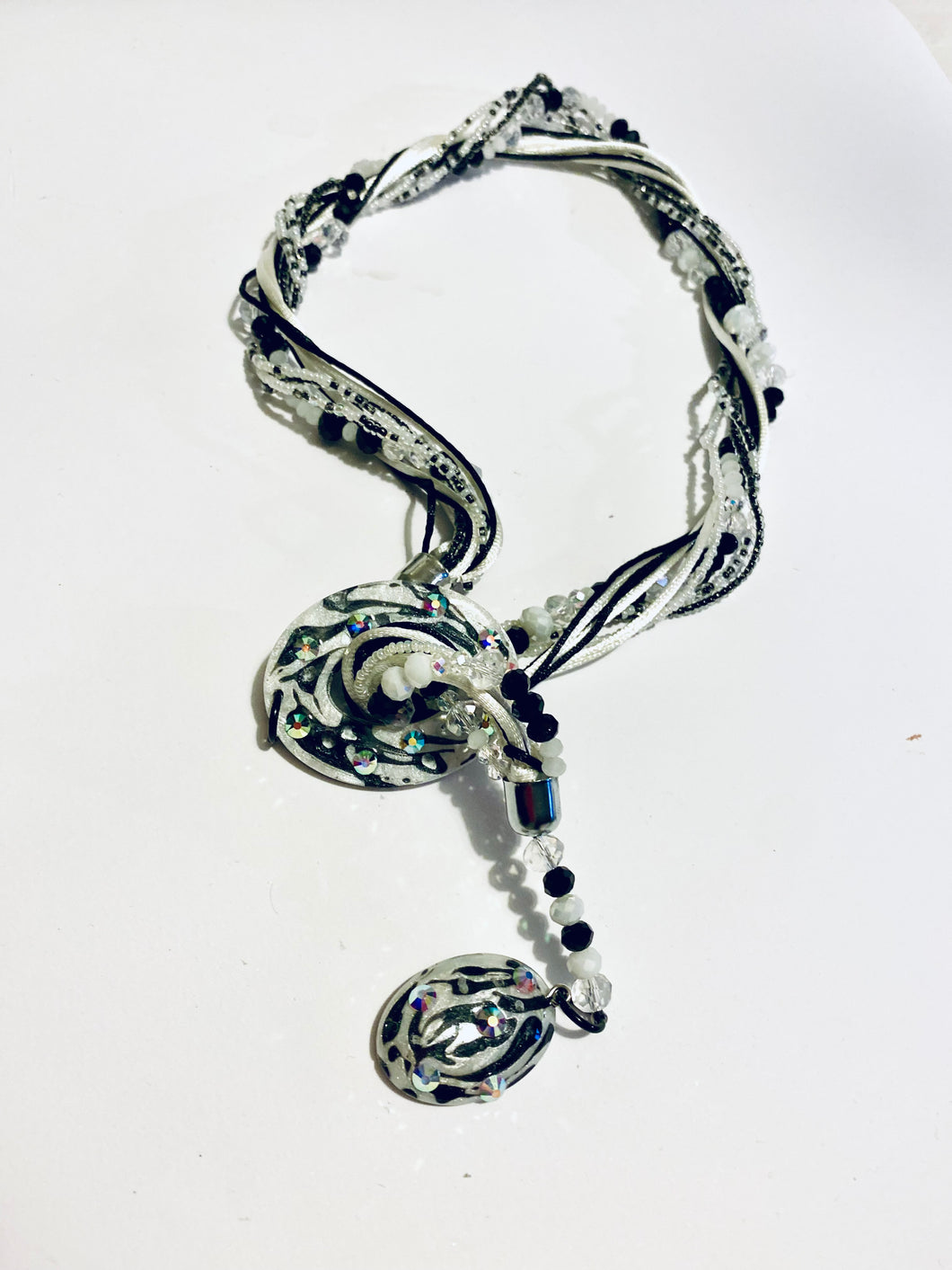 Animal Print Torchon Necklace
